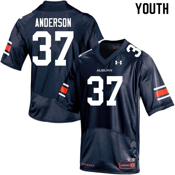 Youth #37 Payton Anderson Auburn Tigers College Football Jerseys Sale-Navy